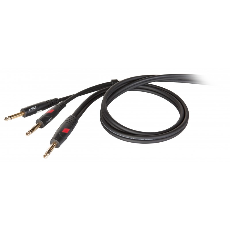 DIE HARD DHG540LU3 Gold Series kabel Jack 6.3 stereo - 2xJack 6.3 mono 3m